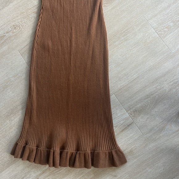 NWOT dh New York Halter Brown Knit Dress Midi - XS - Picture 4 of 5